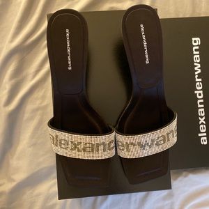 Alexander wang jessie crystal slide40.5 never worn